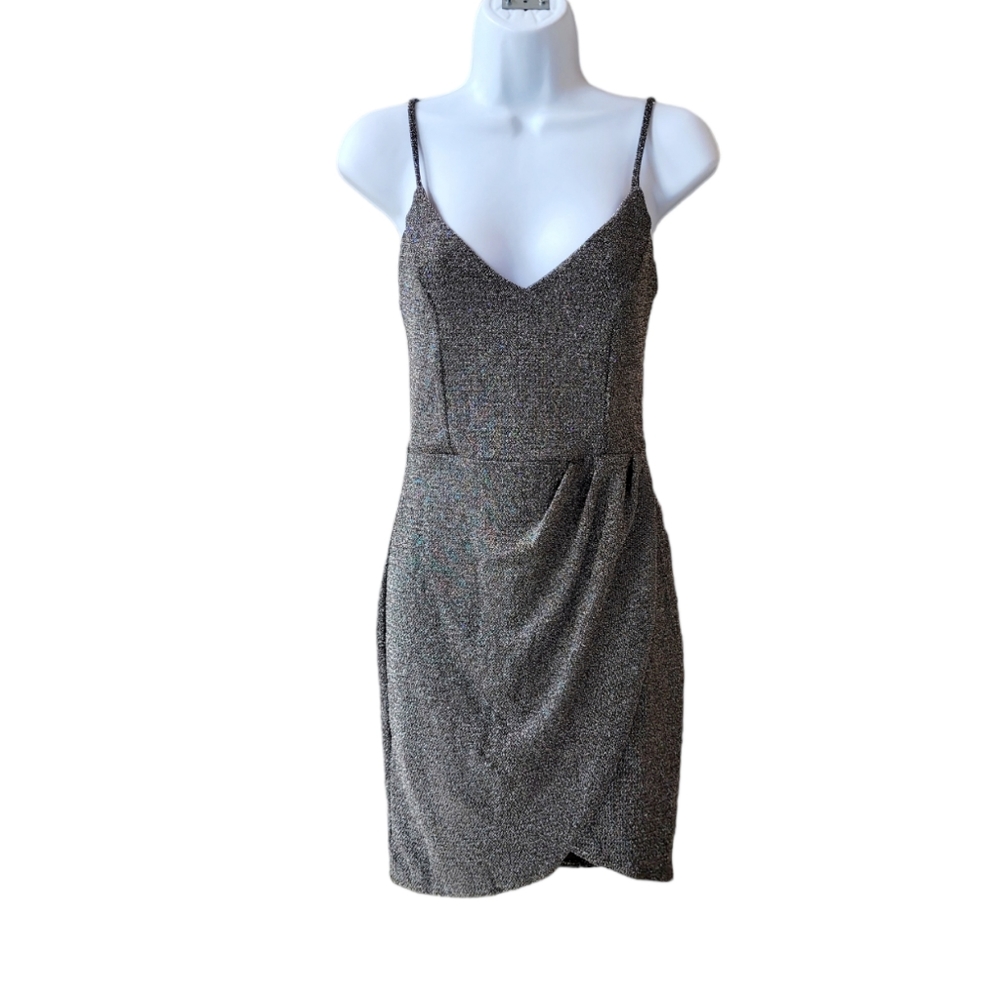 Lulu's Forever Your Girl Metallic Bodycon Dress